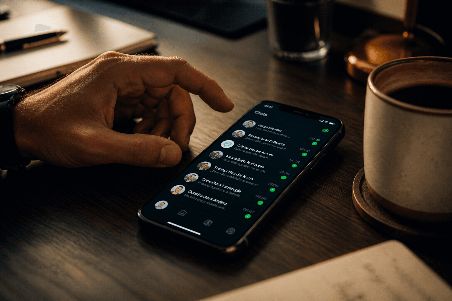 Mensajes personalizados generados por IA con contexto del negocio
