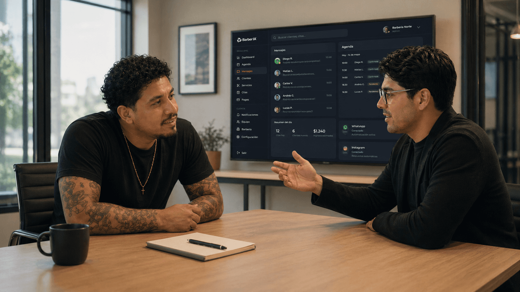 CRM en Notion con leads calificados y estado de seguimiento